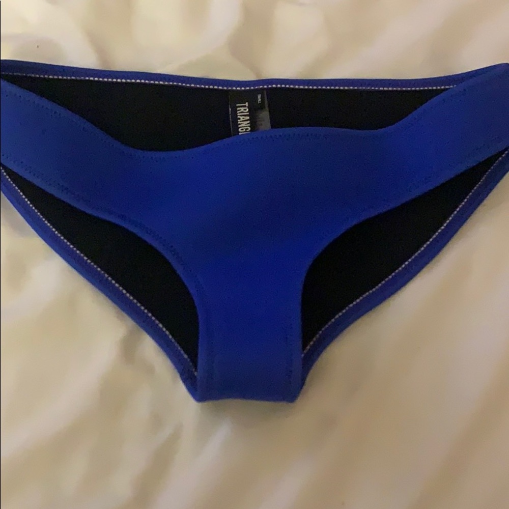 blue triangl bikini bottoms